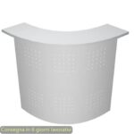 Gray 90° angular reception stand 90° 96,5x96,5x115h cm metal panel
