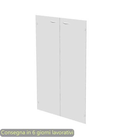 Ante senza serratura in vetro satinato 80x115 cm per mobile medio linea Presto