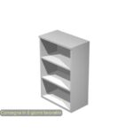 Medium grey open cabinet 80x35xH.120 cm with 2 adjustable shelves