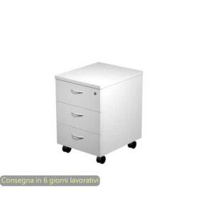 EC - Cassettiera a tre cassetti montata grigio 41,8x52xH.59,5 cm linea Presto