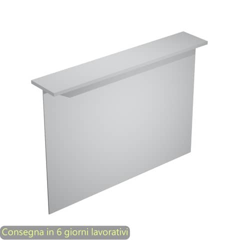 Linear grey reception desk 160x30xH.115 cm for line desk