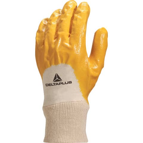 Guanto da lavoro Delta Plus nitrile leggero dorso aerato giallo
