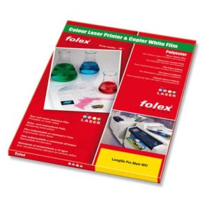 Film antistrappo Folex Longlife Pro Matt WO poliestere bianco opaco 0,19 mm A4