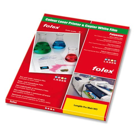 Folex Longlife Pro Matt WO polyester matt white 0.19 mm A4