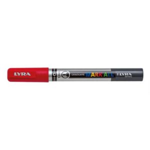 Marcatore a tempera LYRA Graduate Mark All punta tonda 1 mm rosso