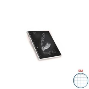 Quaderni spiralati A4 Pigna Mont Blanc Soft Touch assortiti - rigatura 5 mm -