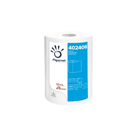 Asciugatutto Papernet a 2 veli - strappo - 23,4x22,3 cm