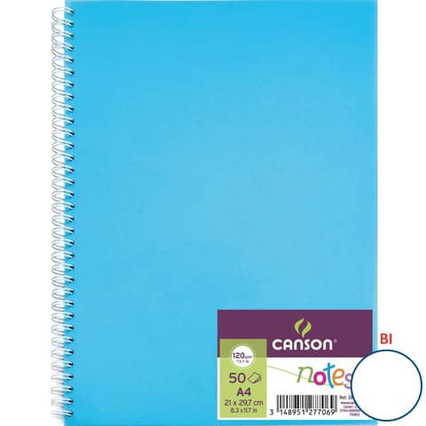 Canson A4 spiral notebook - 50 assorted sheets