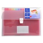 Classificatore Crystal Colours chiusura scatto 33x25 cm - 13 scomparti -