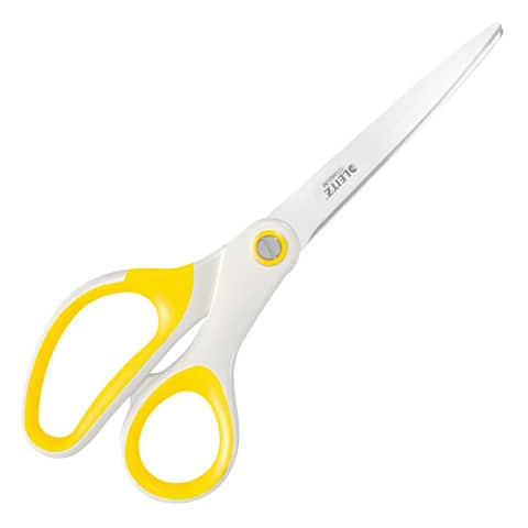 Forbici da ufficio Leitz WOW asimmetrica acciaio inox rivestito in titanio giallo