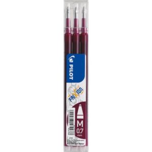 Refill penne a sfera Pilot Frixion Ball e Clicker 0,7 mm rosso vino
