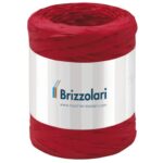 Nastro in rafia sintetica Brizzolari 5 mm x 200 mt rosso