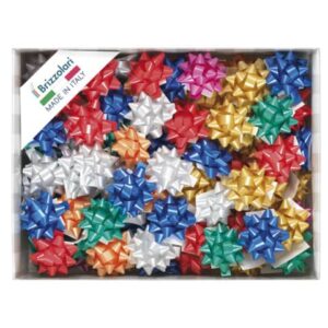 Adhesive stars for gift wrapping Brizzolari 10 mm Ø 50 mm assorted matt