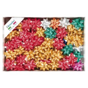 Stelle adesive per pacchi regalo Brizzolari 14 mm Ø 65 mm assortiti opaco