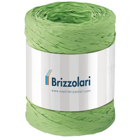 Nastro in rafia sintetica Brizzolari 5 mm x 200 mt verde