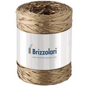 Nastro in rafia sintetica Brizzolari 5 mm x 200 mt oro