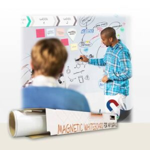 Lavagna adesiva roll-up VIVA magnetica bianca