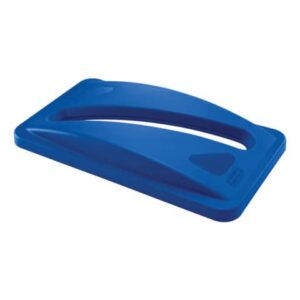 Coperchio per Slim Jim con foro a taglio per la carta Rubbermaid BLUE