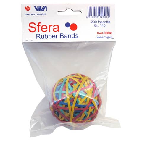 Sfera fascette elastiche VIVA assortiti diametro 60 mm -