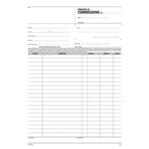 Blocco proposte di commissione Data Ufficio A4 - 33x3 copie autoricalcanti