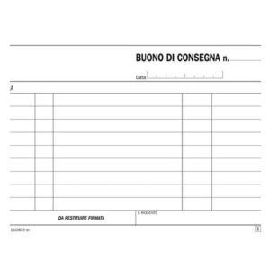 Blocco buoni di consegna data ufficio 11,5x16,5 cm - 33x3 copie autoricalcanti