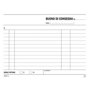 Blocco buoni di consegna data ufficio 11,5x16,5 cm - 50x2 copie autoricalcanti