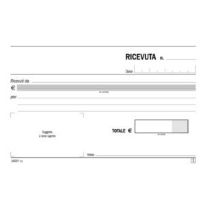 Blocco Ricevute generiche Flex 10x16,8 cm - 50x2 copie autoricalcanti