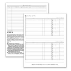 Registro sicurezza prevenzione incendi data ufficio - 48 pagine 31x24,5 cm