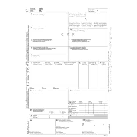 International waybill (CMR) office date snap out-21x31 cm 50x5