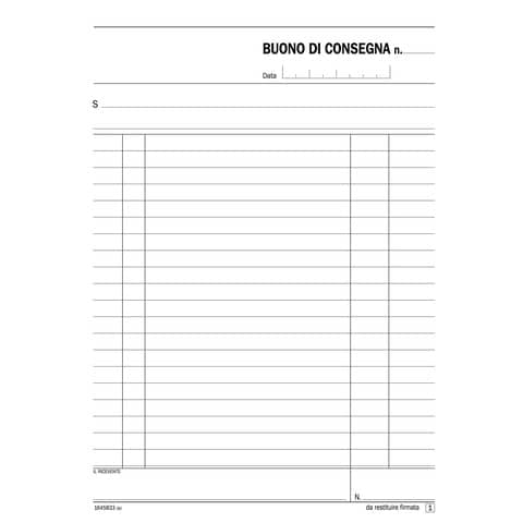 Flex Delivery Voucher Block 21.5x14.8 cm - 33x3 copies office date