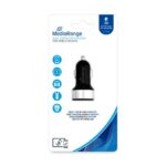 Caricabatteria per auto Media Range 3.4A dual USB nero/argento