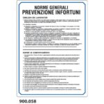 Cartello normativo "Norme generali prevenzione infortuni'' Dixon Industries