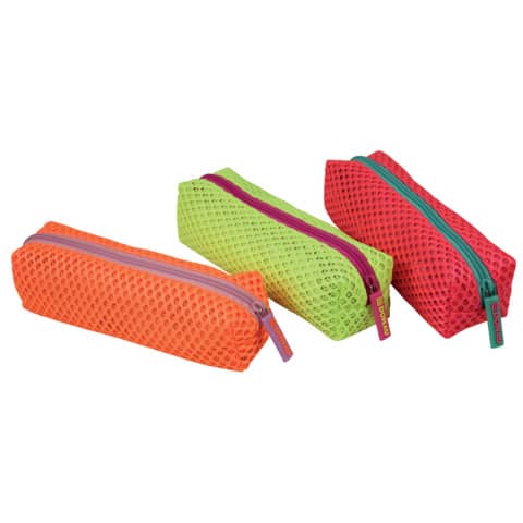 Donau Sporty Mesh 23x7,5x6 cm zipped pouch case assorted colours