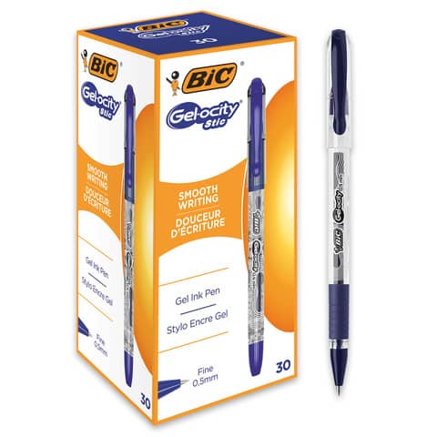 BIC Gelocity Stic gel pen with cap 0.5 mm blue