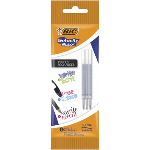 Refill BIC Gelocity Illusion Pouch 0.7 mm black