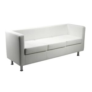 3 seater Unisit Pragma PR3 fixed backrest waiting sofa - upholstered in