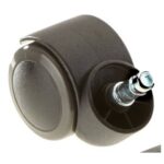 Set of 5 Unisit rubberised chair castors black