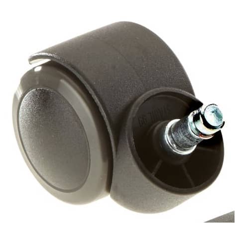 Set of 5 Unisit rubberised chair castors black