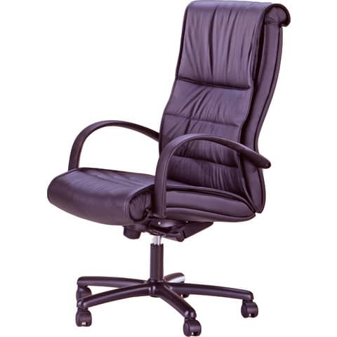 Poltrona direzionale girevole Unisit Gemini GMPY schienale fisso rivestimento