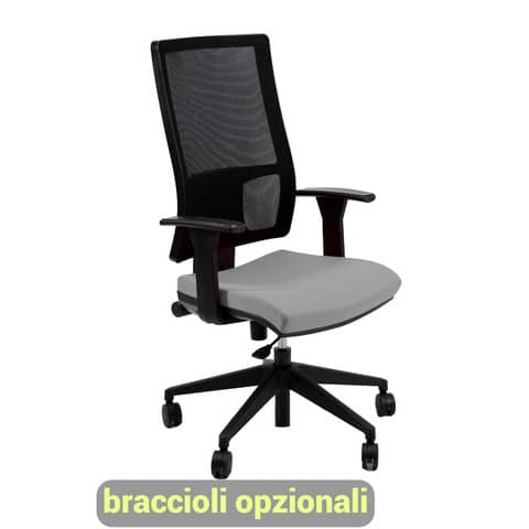Sedia operativa girevole Unisit Nereide NDA schienale in rete - rivestimento