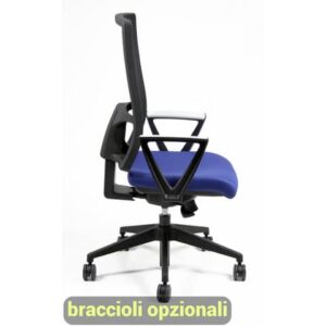 Sedia operativa girevole Unisit Nereide NDAE schienale in rete - rivestimento