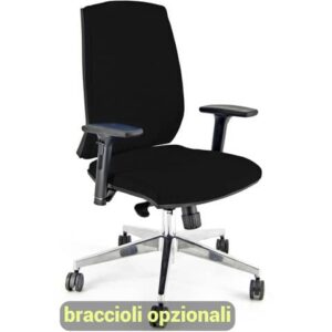 Sedia operativa girevole Unisit Larissa LR1S - rivestimento Eco