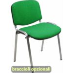 Sedia visitatore 4 gambe Unisit Dado D5G acciaio grigio - rivestimento eco