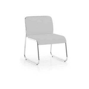 Visitor chair on sled base Unisit Carosello CA1 - chromed frame -