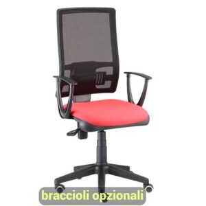 Sedia operativa girevole Unisit Nereide NDA schienale in rete - rivestimento