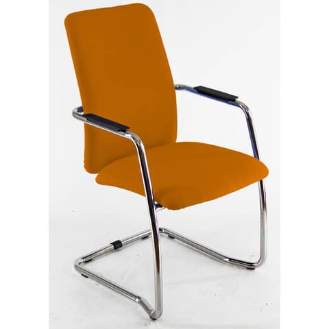 Sedia visitatore con slitta Unisit Lithium LTLTA schienale alto - rivest.
