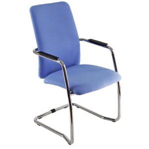 Sedia visitatore con slitta Unisit Lithium LTLTA schienale alto - rivest.