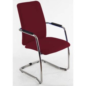 Sedia visitatore con slitta Unisit Lithium LTLTA schienale alto - rivest.