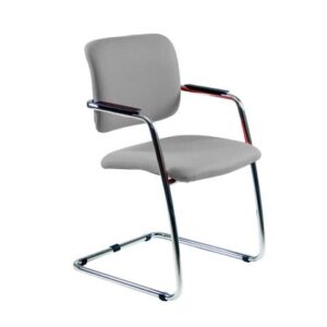Sedia visitatore con slitta Unisit Lithium LTLT struttura cromata - rivest.