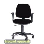 Sedia operativa girevole Unisit Leda LDB Eco smart - schienale basso -